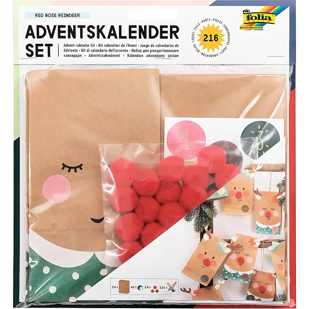 Folia Adventskalender Red Nose Reindeer