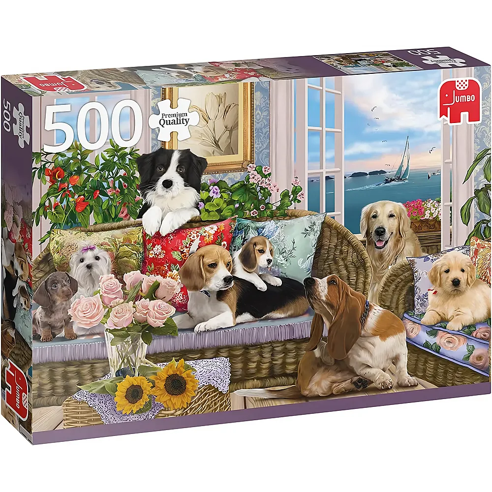 meinspielzeug - Jumbo Puzzle Pelzige Freunde - 500 Teile | Puzzle 500 Teile