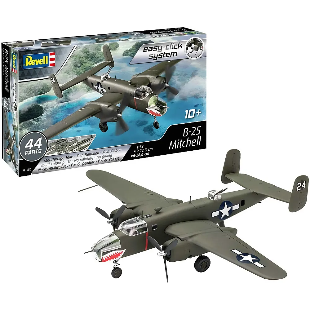 Revell Click System Modellbausatz B-25 Mitchell | Modellbausatz Flugzeuge