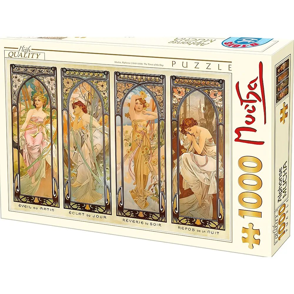 DToys Puzzle Mucha Alphonse Die Momente des Tages 1000Teile