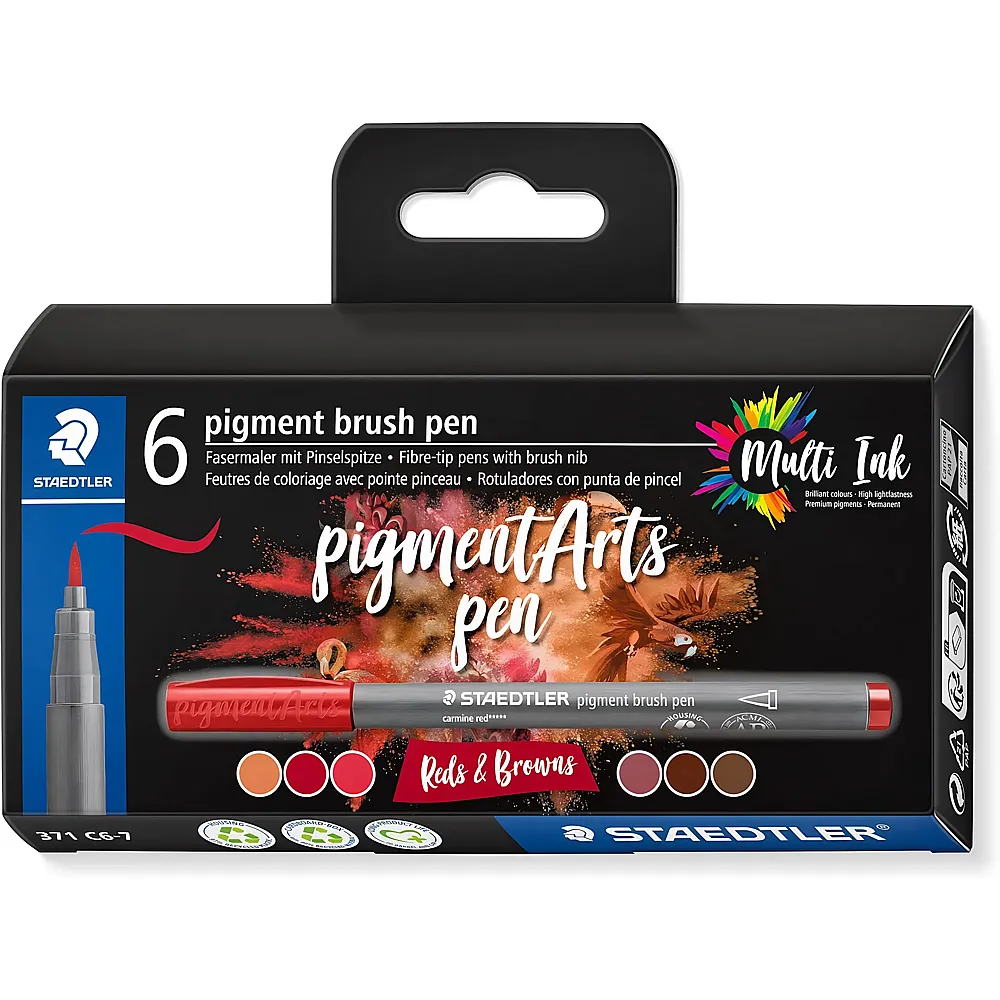 Staedtler Pigment Brush Pen - 6 Teile