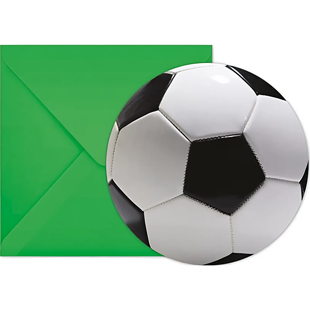 meinspielzeug - Amscan Fussball Einladungskarten Fussball 6Teile | Partydeko