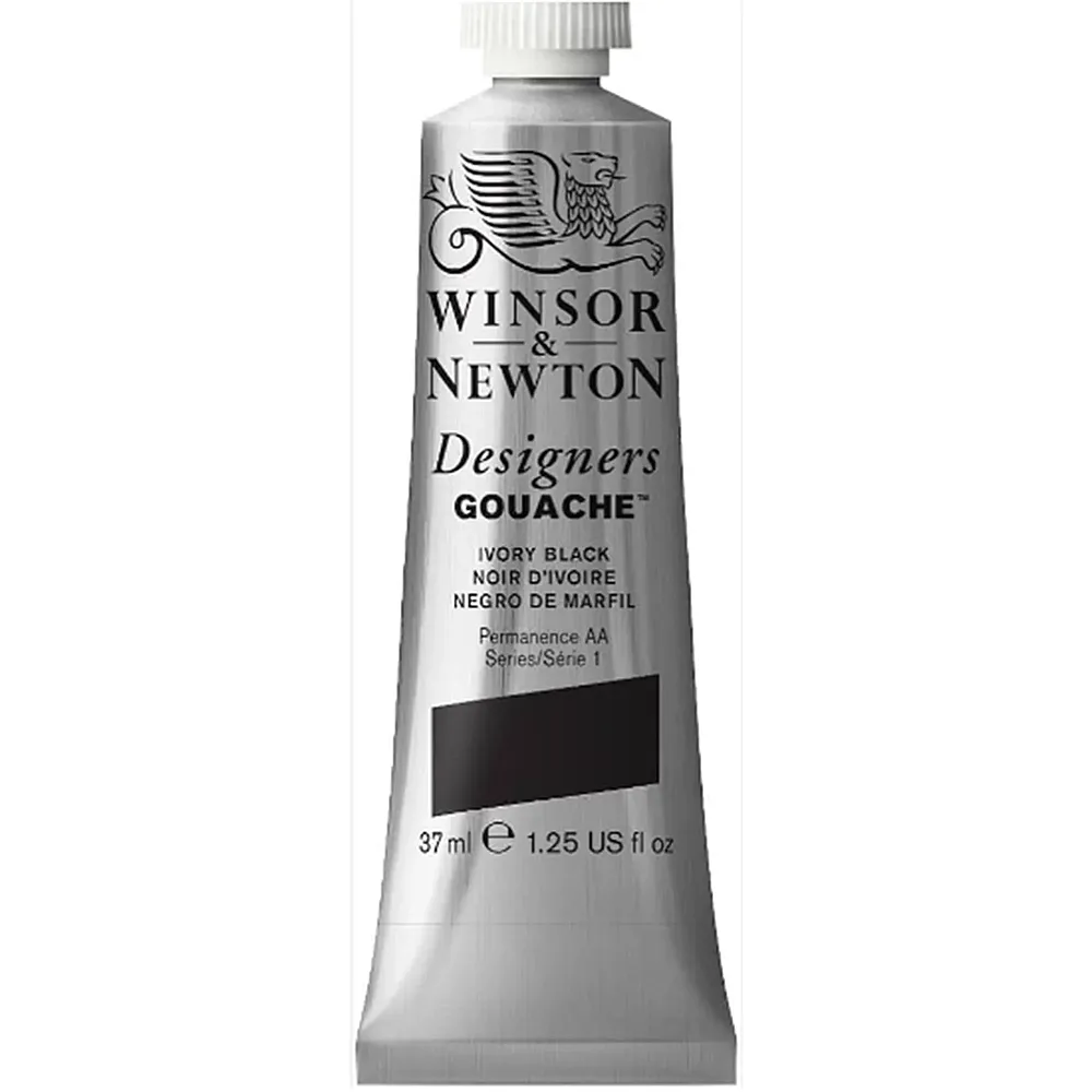 meinspielzeug - Winsor & Newton W&n Designers Gouache 37 ML Elfenbeinschwarz