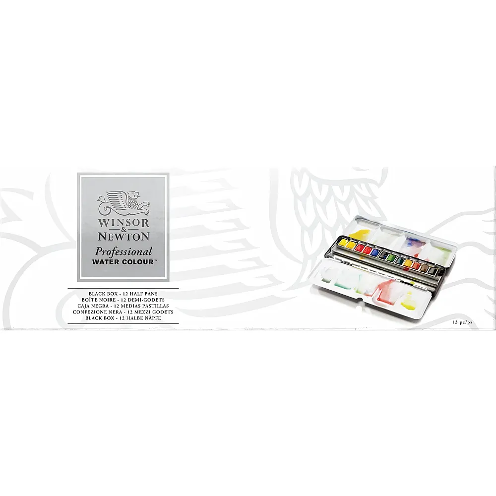 Winsor & Newton W&n Prof. Water Colour Erweiterbarer Reisekasten 12 X 1/2 N