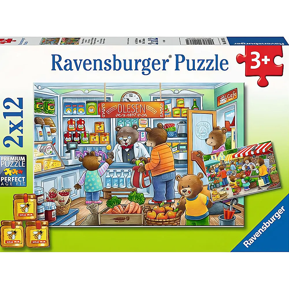 Ravensburger Puzzle Komm wir gehen einkaufen 2x12