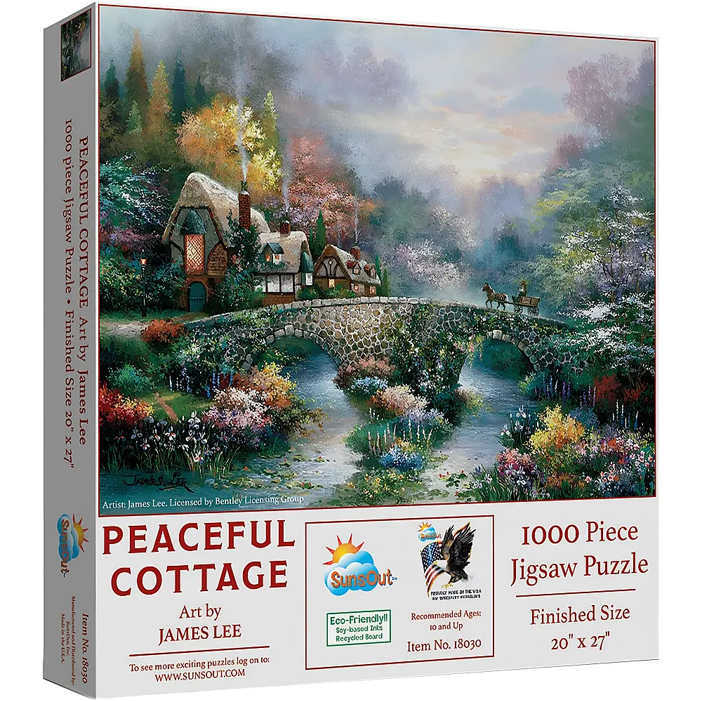 SunsOut Puzzle James Lee Peaceful Cottage - 1000 Teile