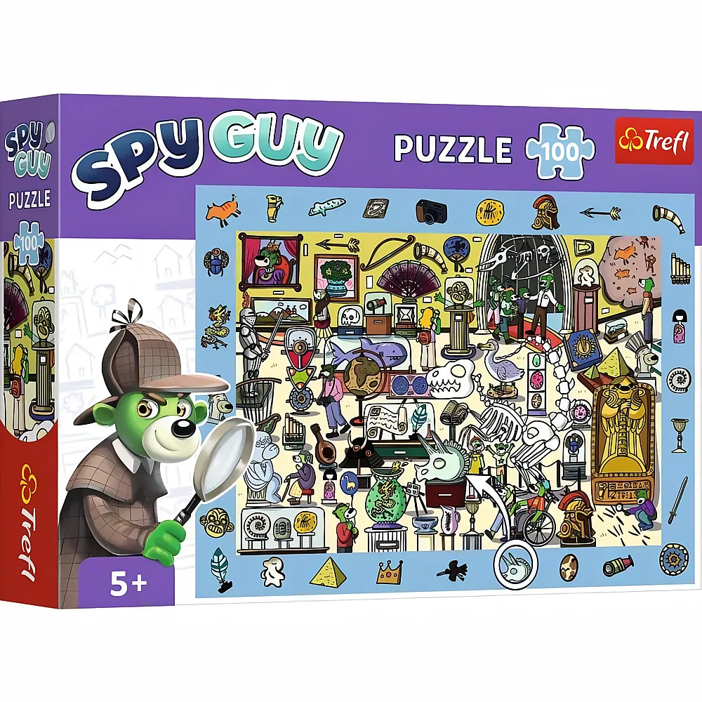 Trefl Puzzle Spy Guy, Finde alle Gegenst�nde im Museum - 100 Teile