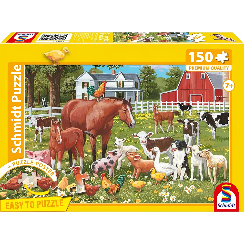 Schmidt Puzzle Tiere auf dem Land - 150 Teile