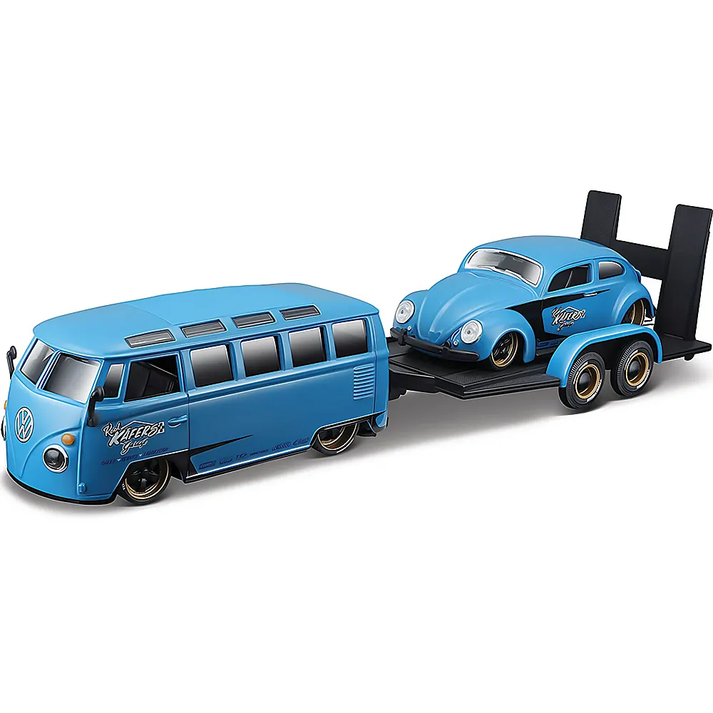 Maisto 1:24 VW T1 Van Samba & Volkswagen Beetle | Die-Cast Modelle