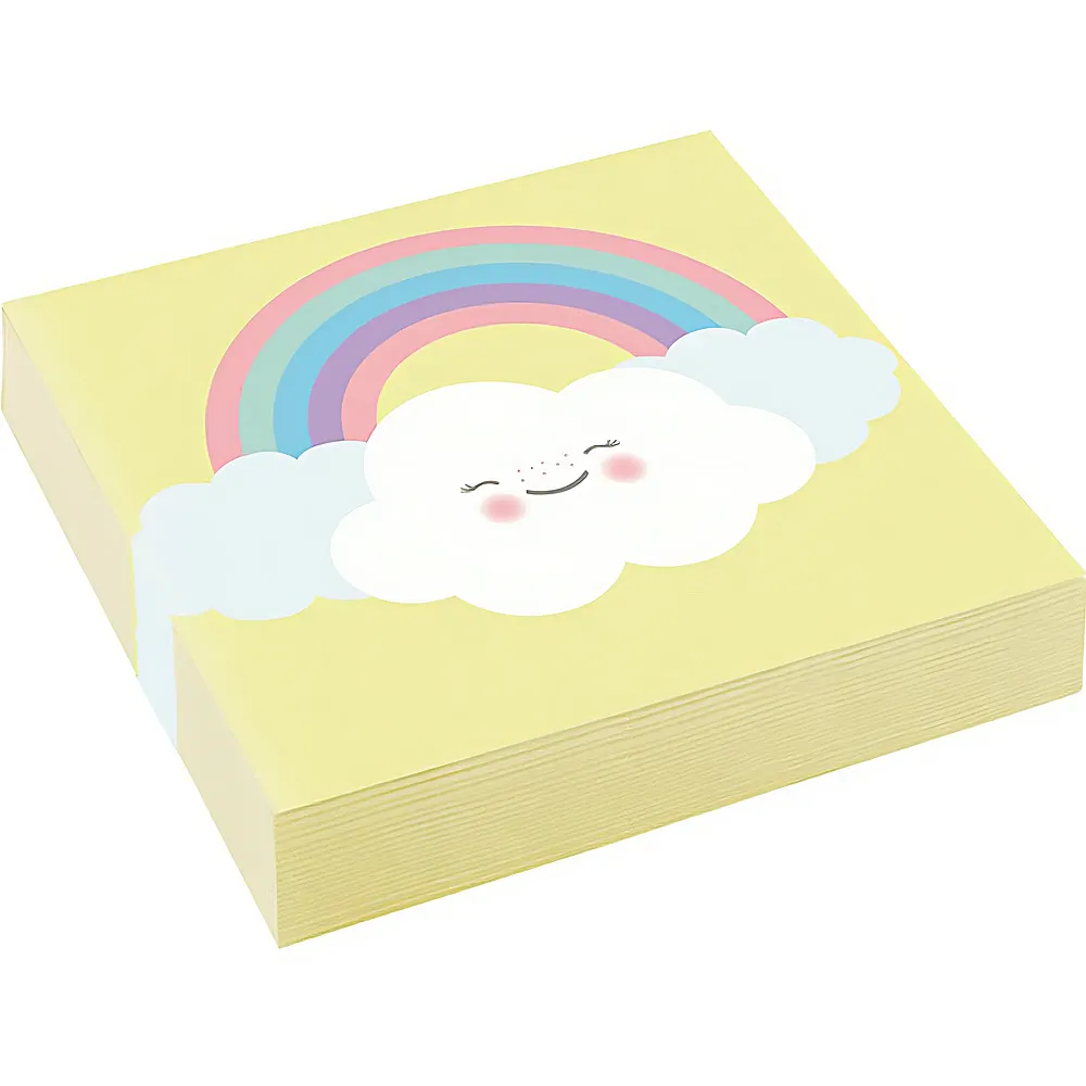 Amscan Servietten Rainbow & Cloud 20Teile | Kindergeburtstag