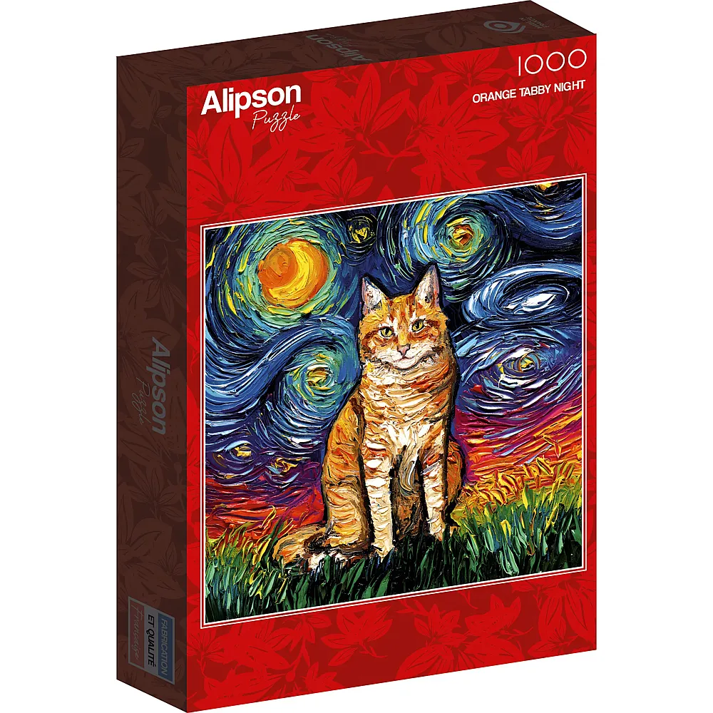 Alipson Puzzle Orangene Tabby bei Nacht - 1000 Teile