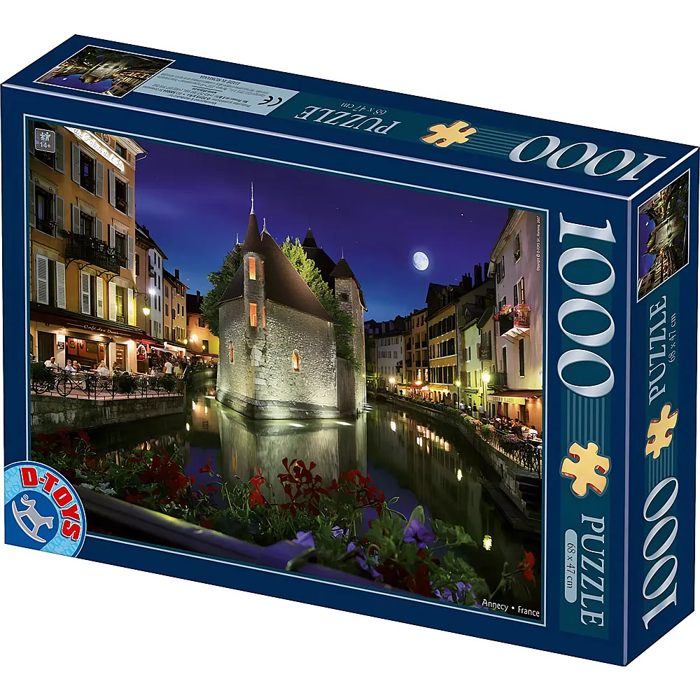 DToys Puzzle Bei Nacht - Frankreich: Annecy 1000Teile
