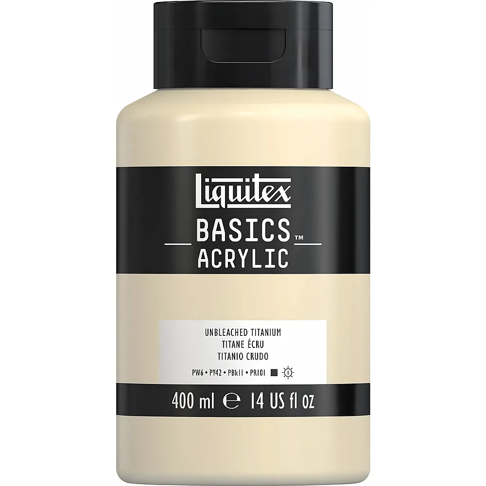 Liquitex Lqx Basics Acrylfarbe 400ml Flasche Ungebleichtes Titan - Suche