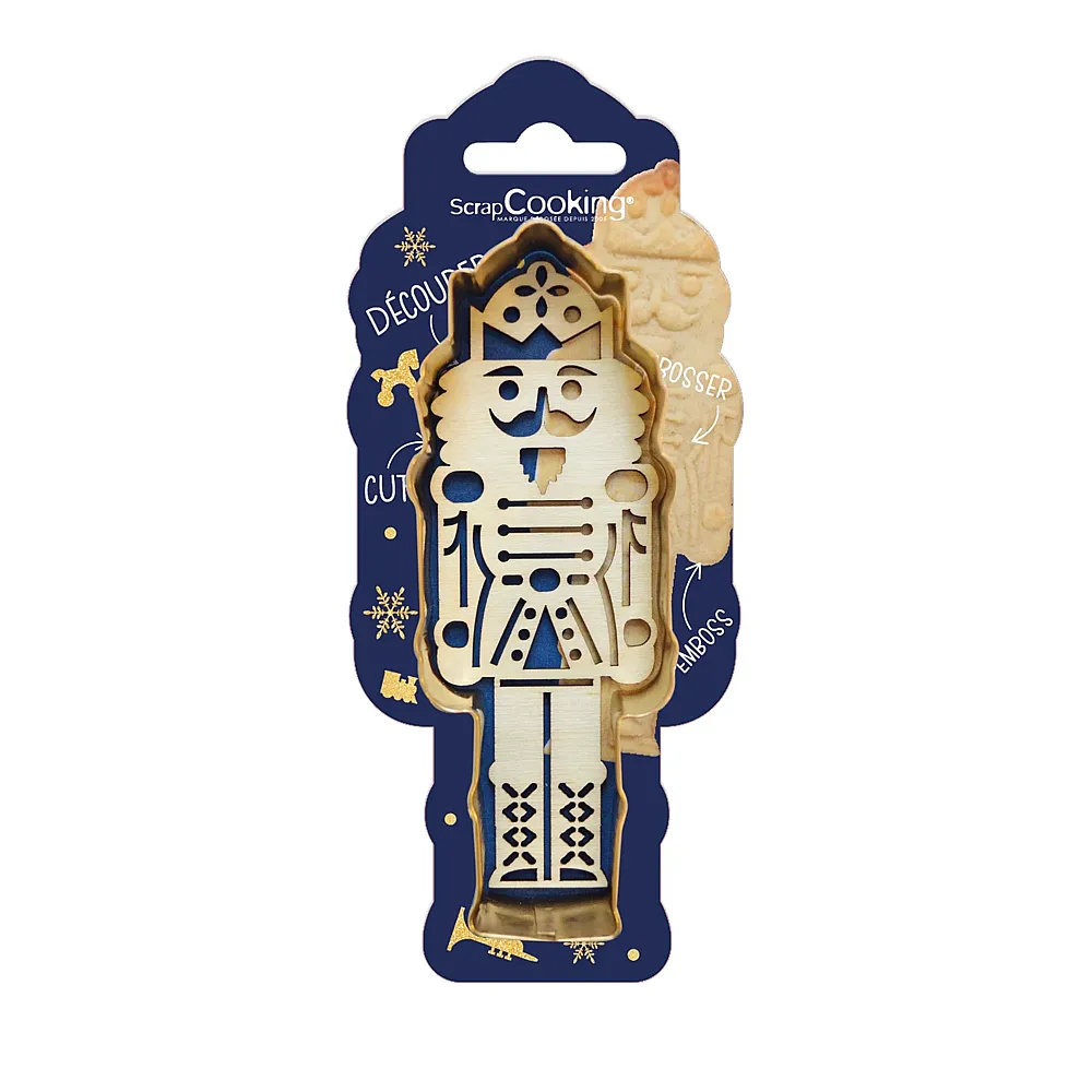 ScrapCooking Ausstecher Nussknacker mit Holzpr�ger Gold