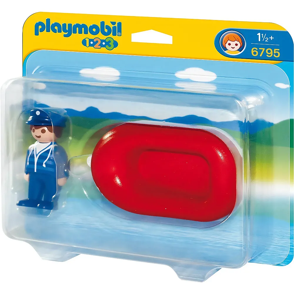 PLAYMOBIL 1.2.3 Mann im Schlauchboot 6795