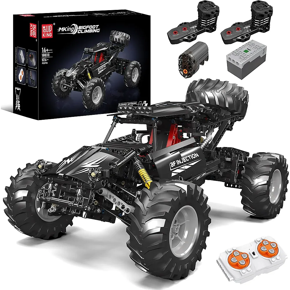 meinspielzeug - Mould King Models Ferngesteurerter Gel�ndewagen Off-Road Buggy Bigfoot 18038 | Klemmbausteine Fahrzeuge