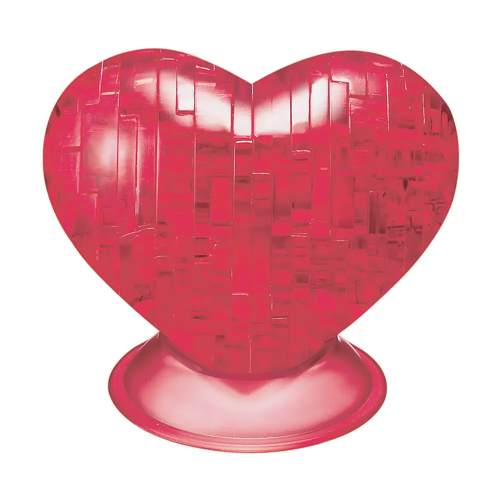 HCM Kinzel Crystal Puzzle 3D Herz Rot - 46 Teile
