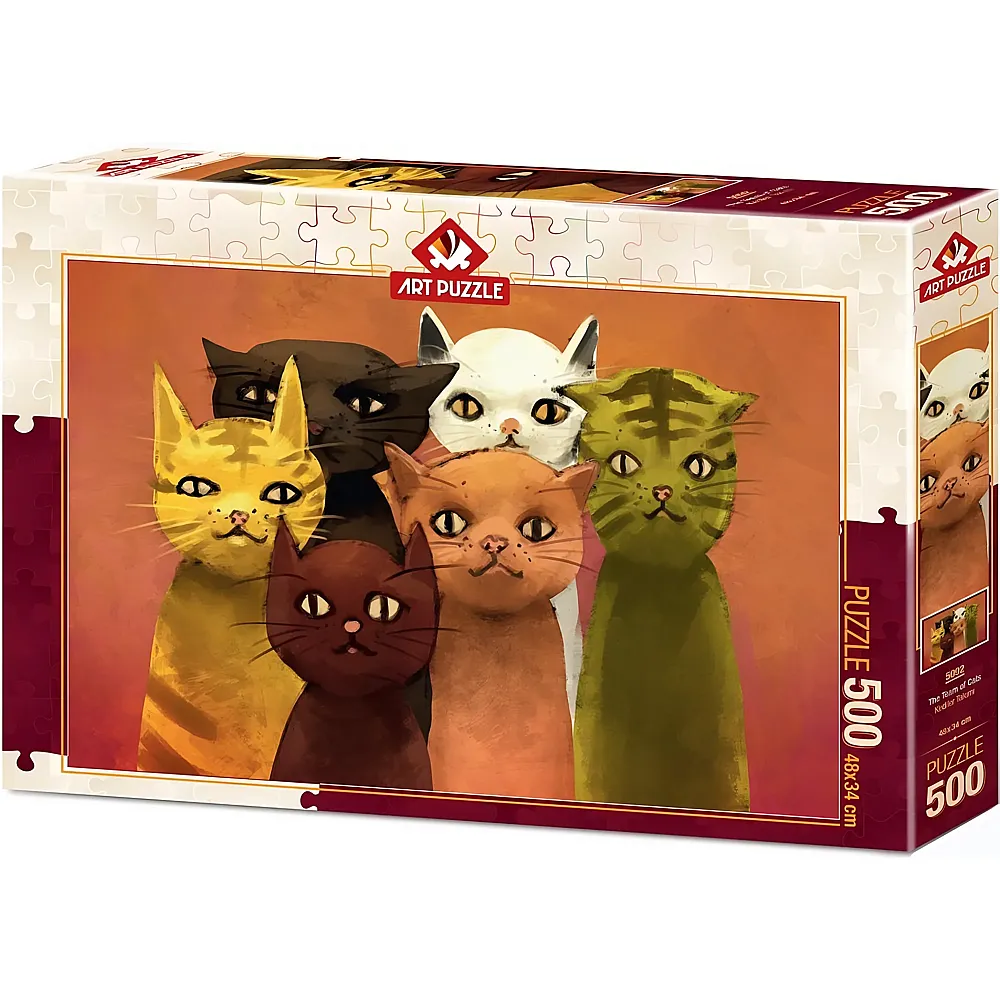 Art Puzzle The Team of Cats - 500 Teile