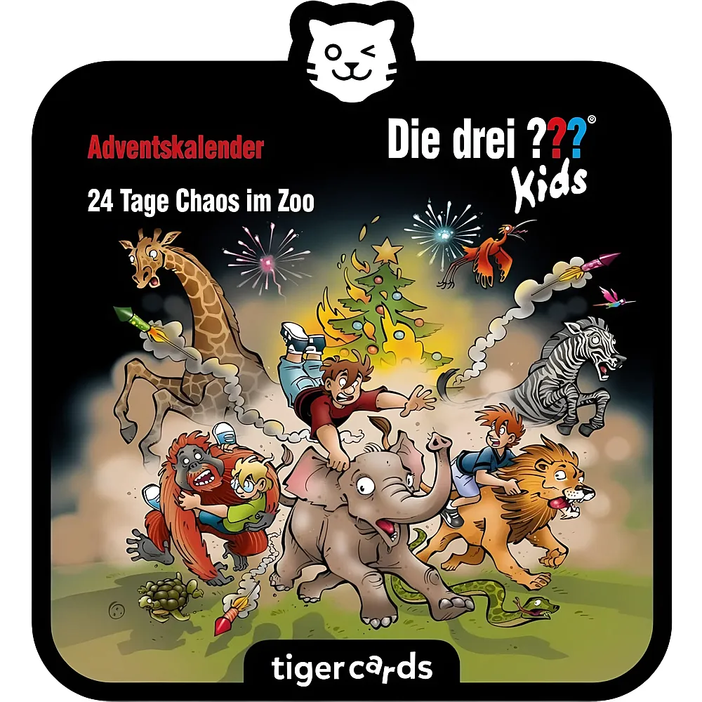 Tigermedia tigercard Die drei  Kids-24 Tage Chaos im Zoo -Adventskalender DE