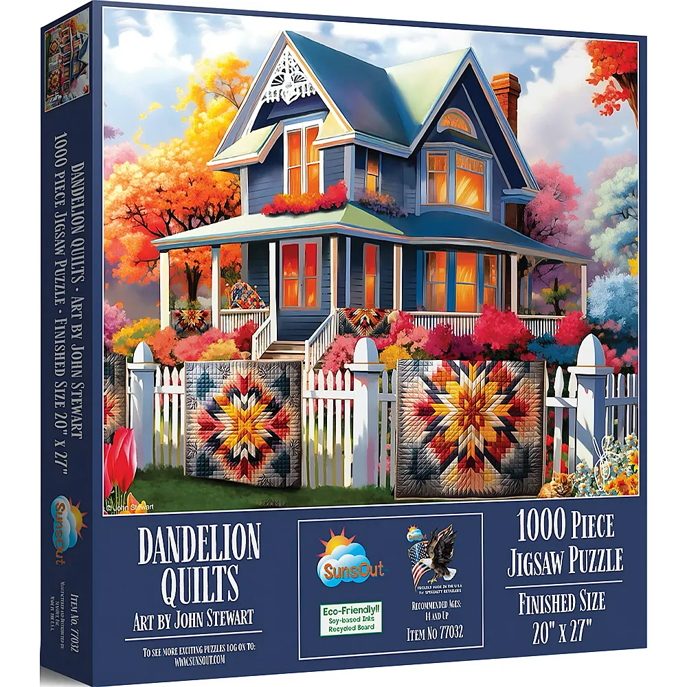 SunsOut Puzzle John Stewart L�wenzahn Quilts - 1000 Teile