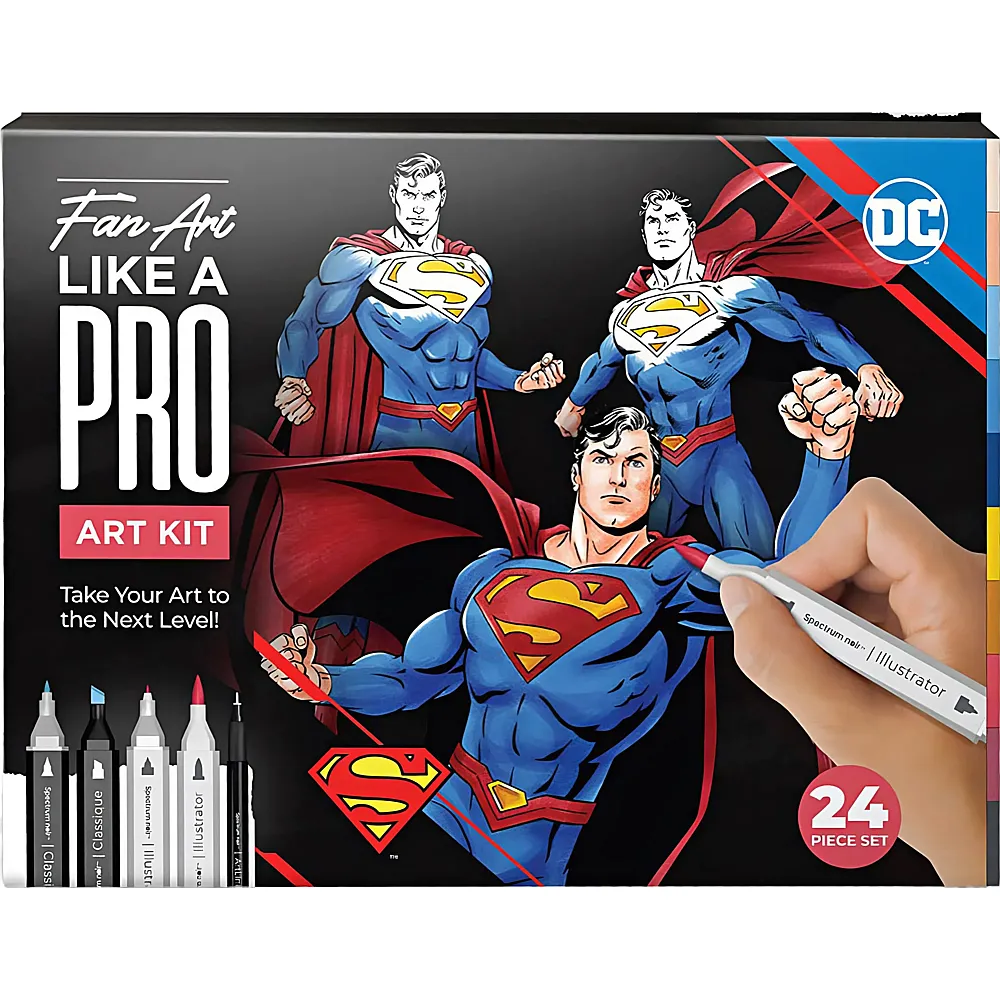 Creativ Company Harry Potter Hobby-Set Illustration Comic-Helden Superman Farbset - 24 Teile