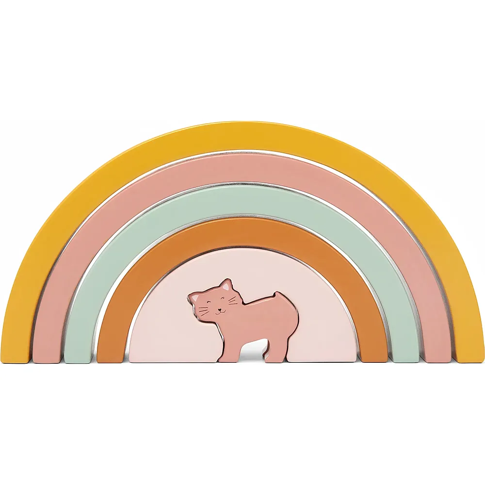 Trixie Regenbogen-Stapelspiel aus Holz Katze