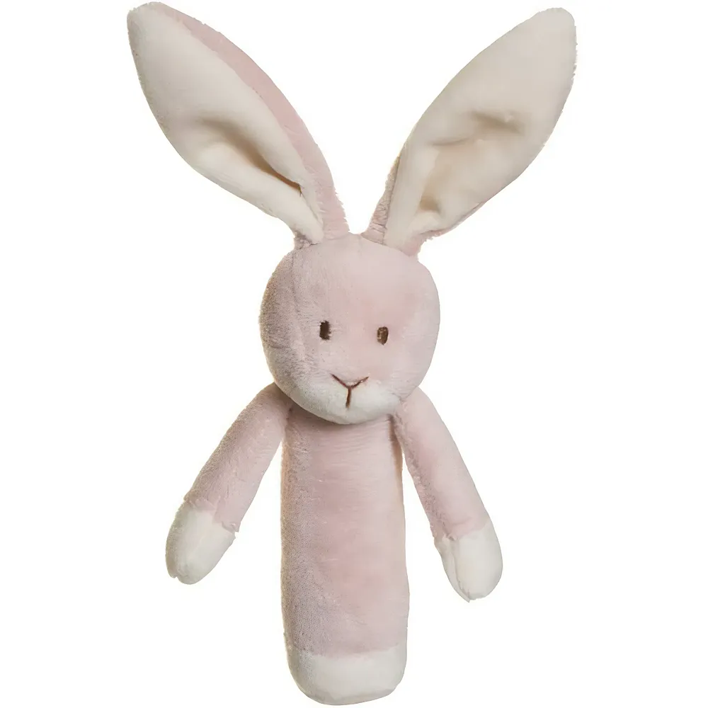 Teddykompaniet Pl�sch Rassel Hase Rosa - 15 cm | Rasseln