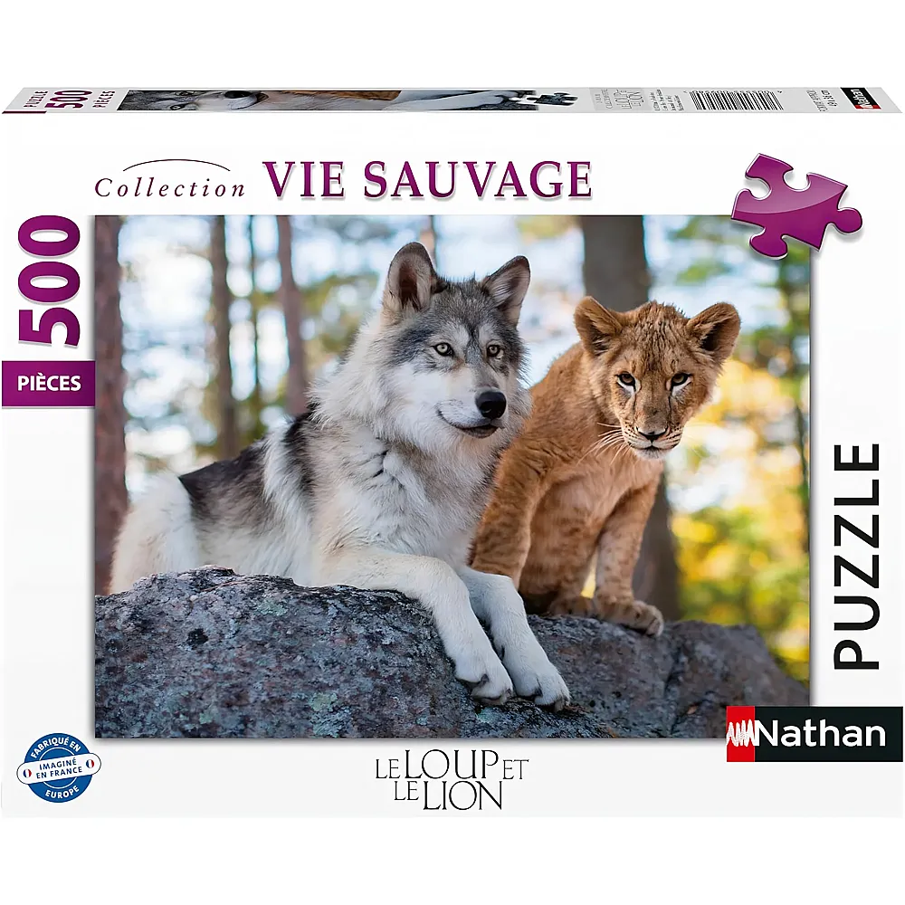 Nathan Puzzle Collection Vie Sauvage Der Wolf und der L�we - 500 Teile