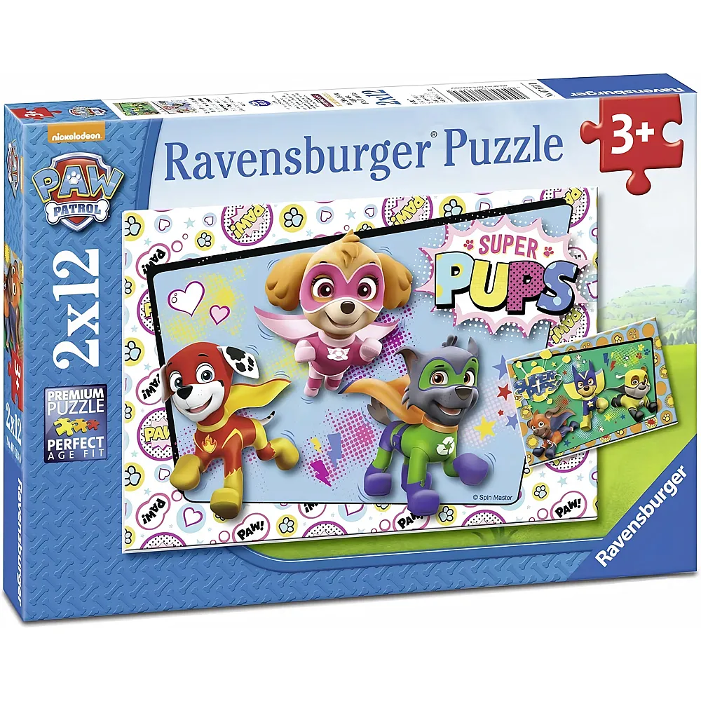 Ravensburger Puzzle 2in1 Paw Patrol - 12 Teile