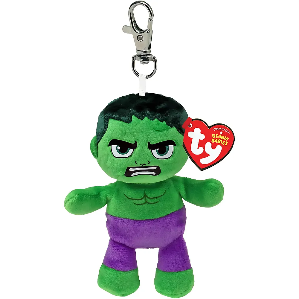 meinspielzeug - Ty Beanie Clips Schl�sselring Hulk 10cm Avengers | Accessoires