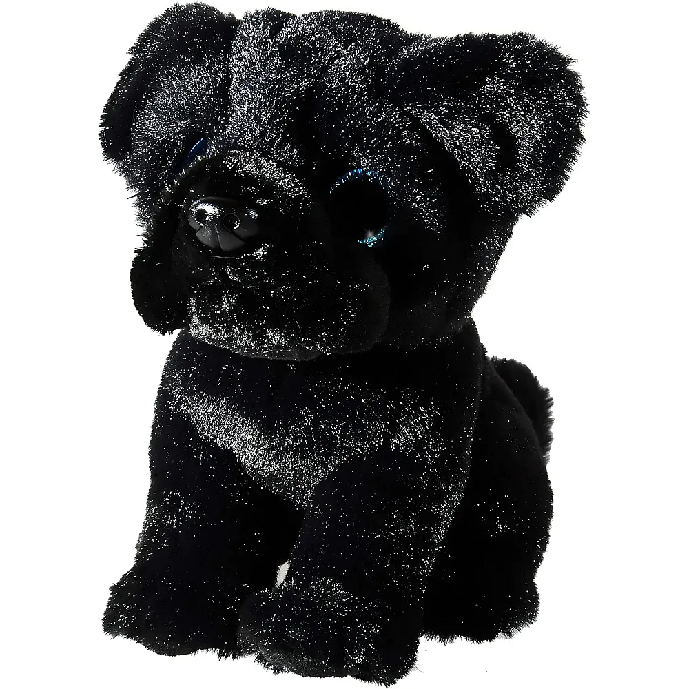 Heunec Black Pets Mops Schwarz - 15 cm - Hunde Pl�sch
