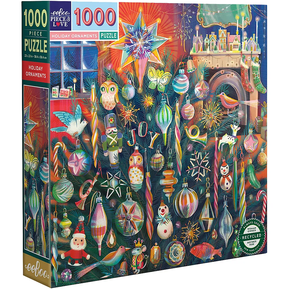 eeBoo Puzzle Holiday Ornaments 1000Teile