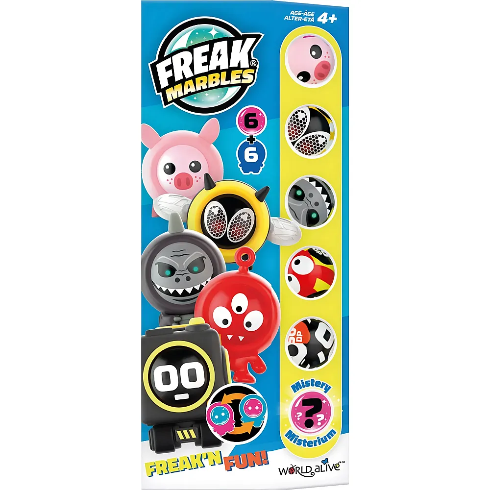 meinspielzeug - Freak Marbles Marbles & Skins gelb - 6 Teile | Diverses