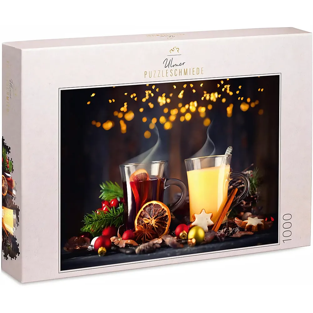Ulmer Puzzleschmiede Weihnachtszauber mit Tee & Punsch Duft in bunter Deko - 1000 Teile