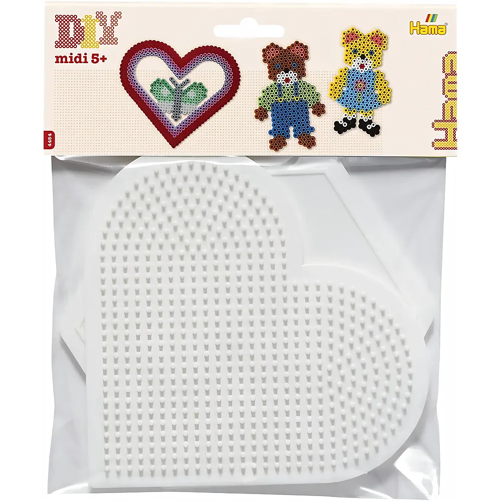 Hama B�gelperlen Steckplatten - Herz und Sechseck gro
