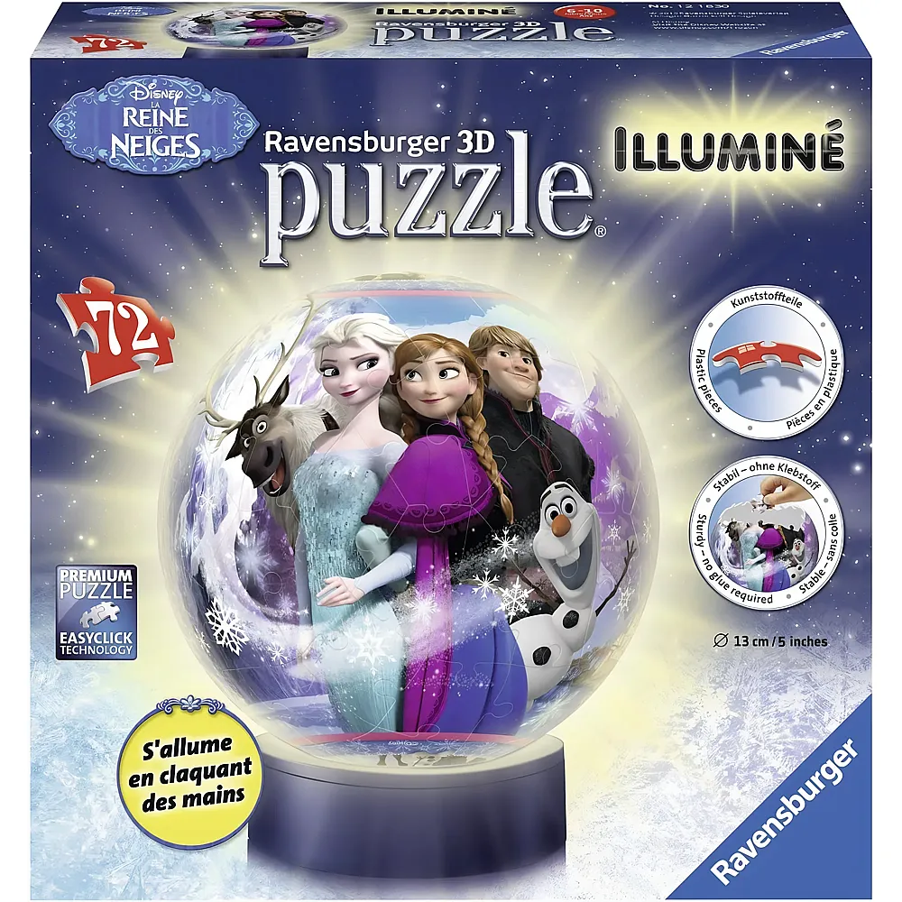 Ravensburger Disney Frozen 3D Puzzle mit Led: Frozen - Die Eisk�nigin