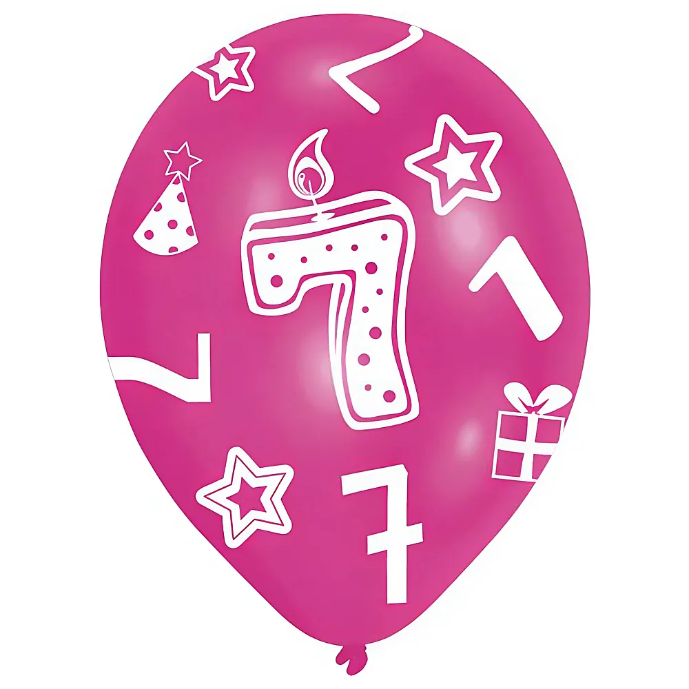 Amscan Ballone Zahl 7 6Teile | Kindergeburtstag