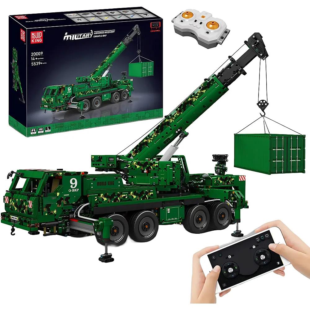 Mould King Military Liebherr G-BKF Kranwagen 20009 - Klemmbausteine Milit�r