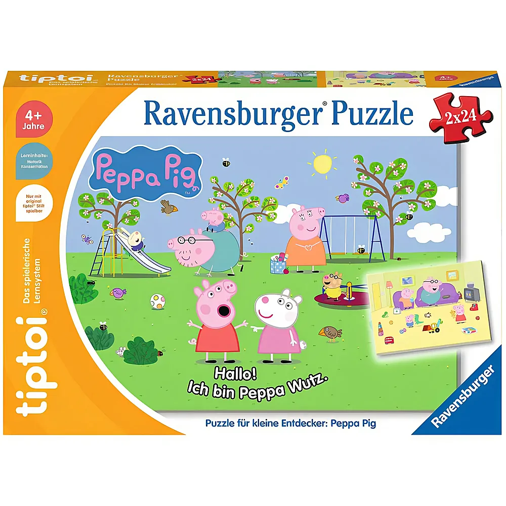 Ravensburger tiptoi Puzzle fr kleine Entdecker: Peppa Pig 2x24