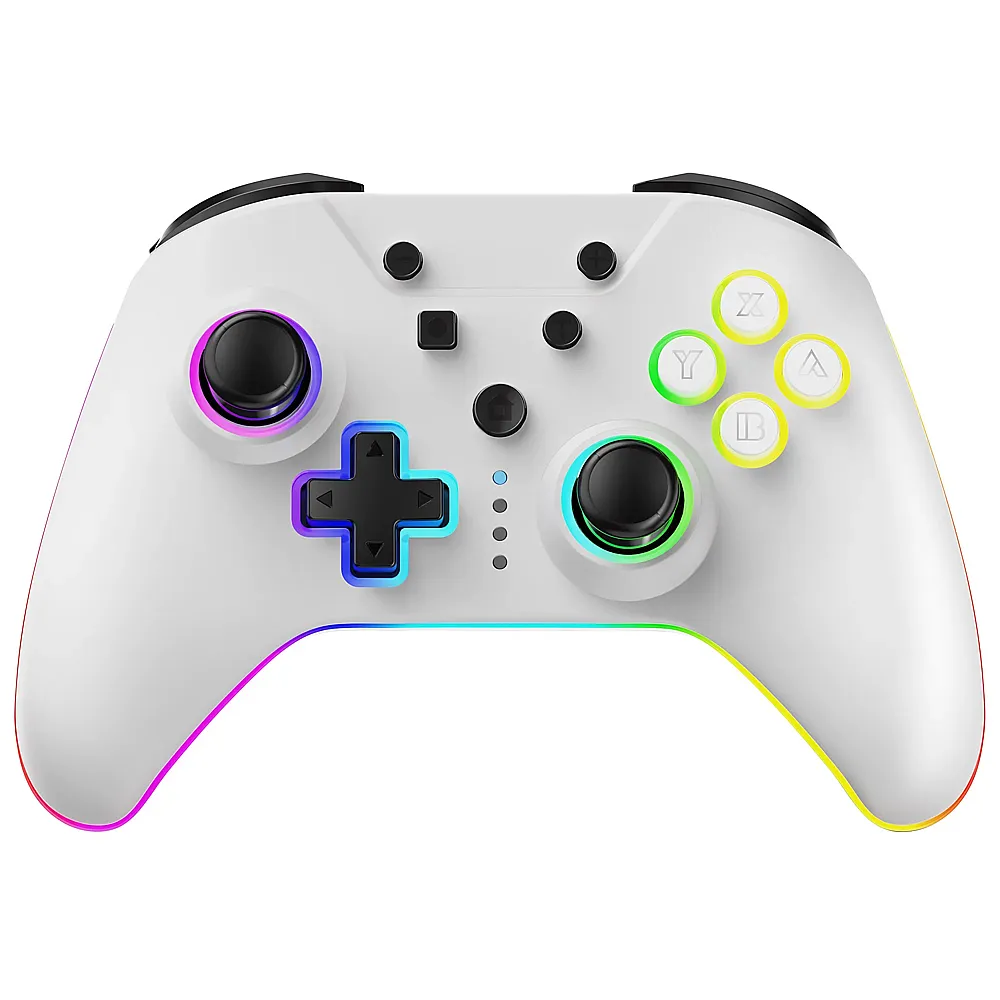 Armor3 NuRival Light Up Wireless Game Controller - white NSW