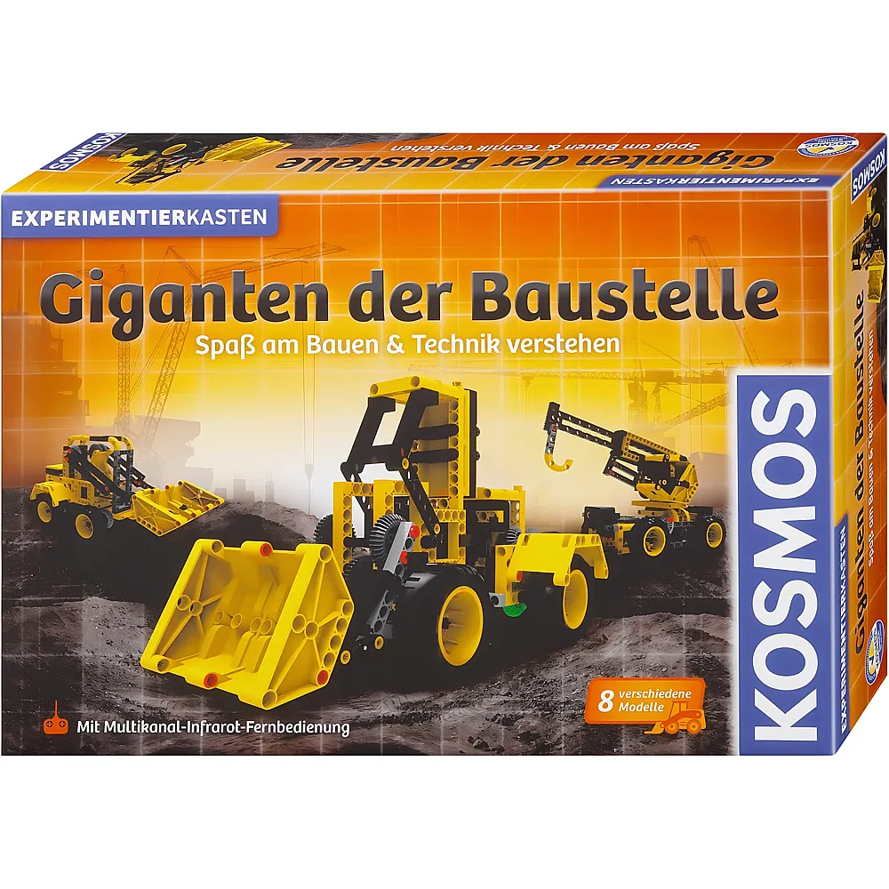 Kosmos Giganten der Baustelle, Spass am Bauen und Technik verstehen, Baufahrzeuge bauen, mit Infrarot-Fernsteuerung