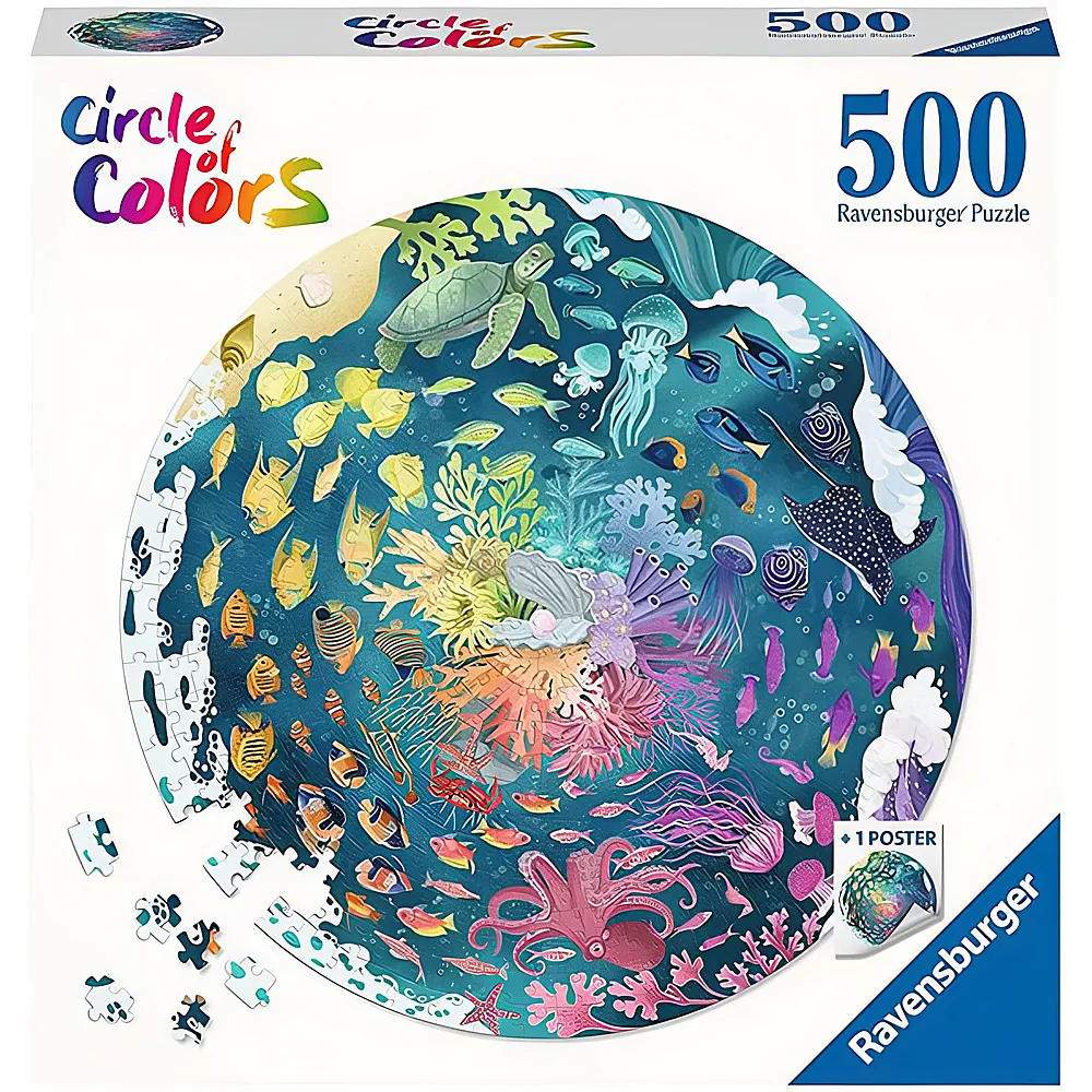 Ravensburger Puzzle Circle of Colors Ocean & Submarine 500Teile
