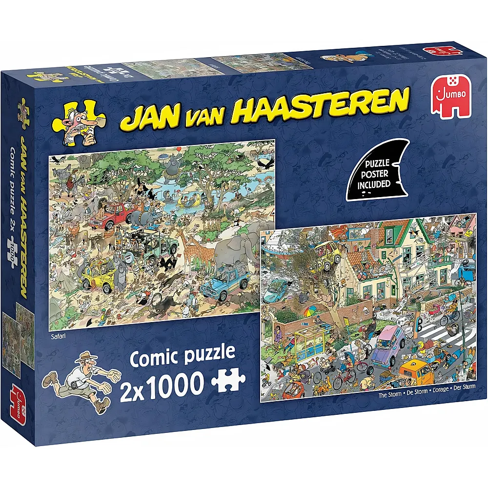 Jumbo Puzzle Jan van Haasteren 2in1 Safari & Sturm 1000Teile