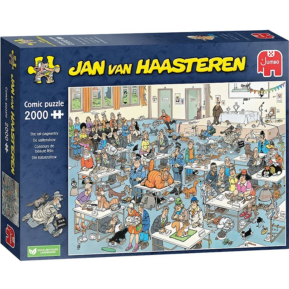 Jumbo Puzzle Jan van Haasteren Katzenausstellung 2000Teile
