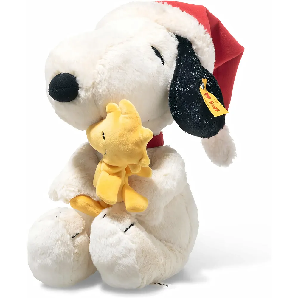 Steiff Peanuts Snoopy mit Woodstock und Niklausm�tze - 30 cm