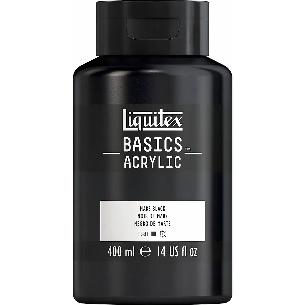 Liquitex Lqx Basics Acrylfarbe 400ml Flasche Marsschwarz - Suche