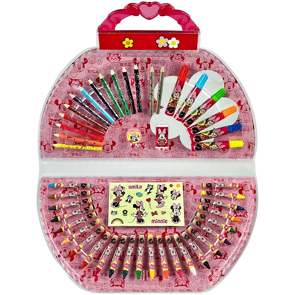 Undercover Minnie Mouse Malkoffer - 51 Teile