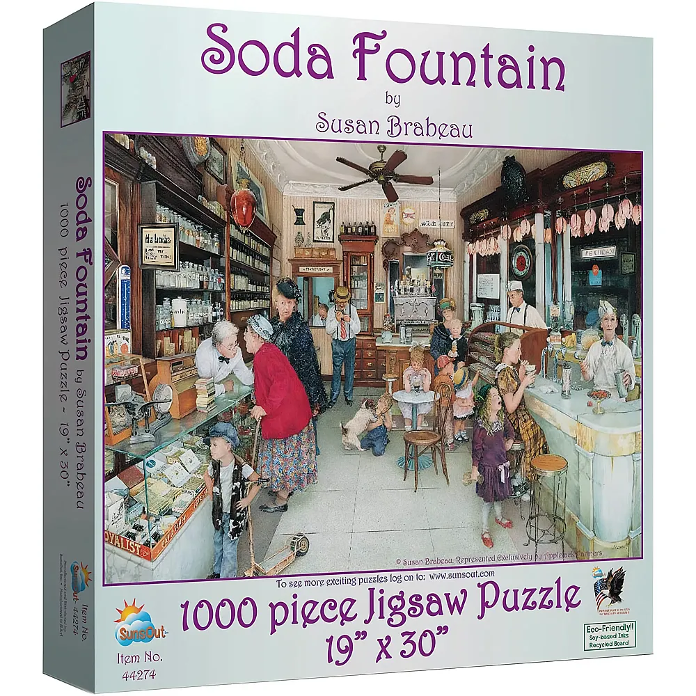 SunsOut Puzzle Susan Brabeau Soda Fountain - 1000 Teile