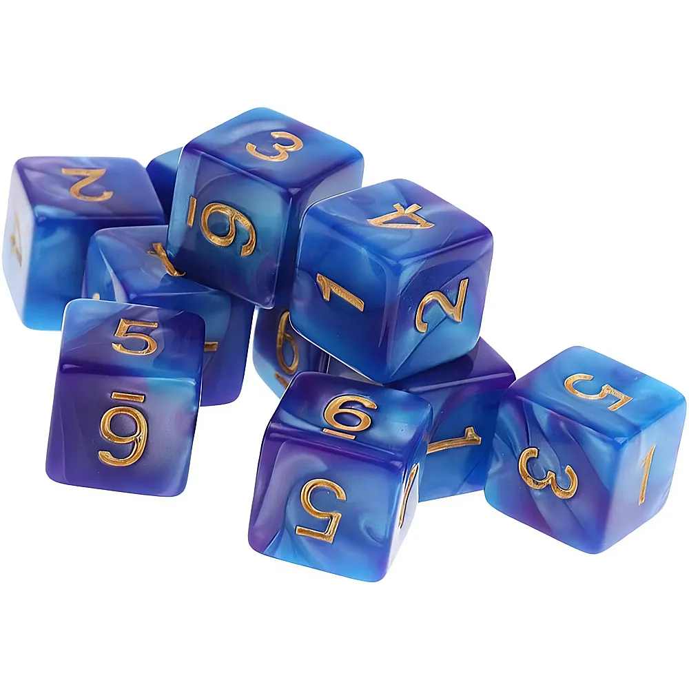 Yourandoll Polyedrische W�rfel D6 Dice W�rfel Spielw�rfel for DND RPG Tischspiele Blau Lila 10Teile - Suche