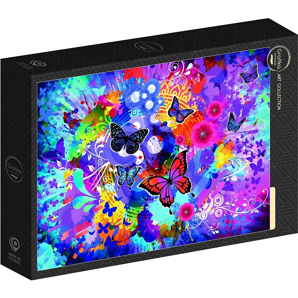 Grafika Puzzle Art Collection Bunte Blumen und Schmetterlinge 500Teile